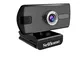 SriHome Webcam PC 1080P Webcam per computer SH004 Webcam USB con microfono per videochiama...