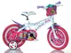 Dino- Bicicletta per Bambine Barbie 14", 614G-BA