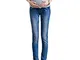 Inlefen Jeans Premaman Vintage: Over The Bump, Cintura in Denim con Effetto Denim