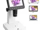 Levenhuk DTX 700 LCD Microscopio Digitale Portatile con Ingrandimento Zoom 10–1200x, Compa...