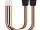 NANOCABLE 10.19.0102 - Cavo SATA MOLEX Alimentazione a 2 SATA, 4 Pin/M-2xSATA / H, Maschio...