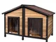 ELIGHTRY XGL0001hbsz Cuccia in Legno per Cani da Esterno Canile con Tetto Spiovente Apribi...