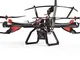 Tekk Drone 1327C Vampire Drone Semiprofessionale 60 cm con Camera HD, Nero/Rosso/Grigio