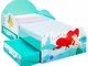Disney Princess Ariel Kids Toddler Bed with Storage Drawers by HelloHome, 143 cm (L) x 77...