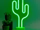 Legami - Lampada Led Effetto Neon, It's a Sign, H 23 cm, Tema Cactus, Doppia Alimentazione...