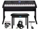 Yamaha DGX-660 - Bundle per pianoforte a 88 tasti, con panca ribaltabile, luce LED, cuffie...