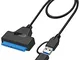 EasyULT Adattatore USB 3.0 a SATA, Convertitore e Cavo USB 3.0/Type-C a SATA per HDD SSD 2...