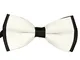 EUCoo Uomo Bow Tie Doppio strato Colore solido tempo libero Lun Cravatta di moda Papillon