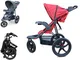 Papilioshop Rebel Passeggino 3 Ruote per Bambino da Passeggio Trekking in Montagna (Rosso)