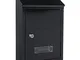HomeDesign cassetta postale HomeDesignMailbox HDM-2100-Antracite, in acciaio, 2 feritoie,...