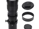 Teleobiettivo zoom manuale 420mm/800mm F/8.3-16 ad alta potenza per fotocamere Canon/SONY/...