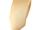 TigerTie - stretto cravatta di seta in raso - beige oro bronzo monocromatico Uni - Cravatt...