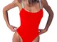Mbby Costume da Bagno Shaping Donna Intero Trikini Push up Imbottitura Monokini con Brilla...