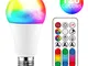 iLC LED Lampadine colorate Edison Cambiare colore Lampadina RGB Bianco Caldo 2700K Dimmera...