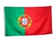 Bandiera Portogallo, Bandiera Nazionale Portoghese, Misura 145X90cm, Tessuto Poliestere Co...
