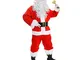 Costume da Babbo Natale, lussuoso, 10 pezzi, travestimento con giacca, pantaloni, cappello...