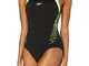 Speedo Boom Splice Muscleback, Costume da Bagno Donna, Multicolore (Black/Bright Zest), 38...