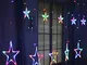 Luci per Tende di Luce a LED, Luci a Stringa LED, Luci di Natale, 138LED 12 Fiamma Stellat...