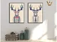 YANGYANGFBH Quadri e Stampe astratte Moderne Arte murale Pittura su Tela Mr Deer Immagini...