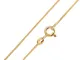 Materia Gioielli, 925 argento placcato oro 1 mm, collana da donna, catena in 40 45 50 60 7...