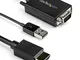 StarTech.com Cavo adattatore da VGA a HDMI da 3 m - Alimentazione via USB - 1080p -Convert...
