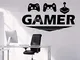 uytrew Gamer Wall Decal Gamer Decalcomanie Tempo di Gioco Controller Xbox Personalizzato G...