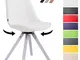 CLP Sedia Scandinava Girevole Calais in Similpelle I Sedia Design Tulip Imbottita Gambe Qu...