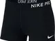 Nike Shorts Pro 3", Pantaloncini da donna, Nero (Black/White), L