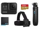 GoPro Pacchetto HERO8 Black - include Shorty, cinghia per la testa, batteria di riserva e...