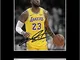 Stampa fotografica con autografo stampato di Lebron James dei Los Angeles Lakers, n. 05, m...