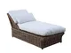 CHILLVERT Poltrona da Giardino Rattan Naturale Parma 169x73x73 cm con Cuscini