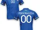 Maglia Calcio Italia Home Personalizzabile Replica Autorizzata 2022-2023 Taglie da Bambino...