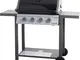 Dangrill Barbecue a Gas 4 Bruciatori Frigg Design Danese BBQ con Sistema Grill Flex