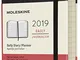 Moleskine DHB12DC2Y19, Agenda Giornaliera 12 Mesi, 2019, Tascabile, Copertina Rigida, Nero...