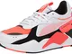 Puma Rs-x - Scarpa sneaker da uomo, Bianco (Bianco, rosso), 46 EU