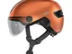 Casco da città ABUS HUD-Y ACE - casco da bici elegante con visiera e luce posteriore a LED...