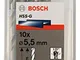 Bosch 2608595064 - Punte per metallo HSS-G Standard, 5,5 x 57 x 93 mm, confezione da 10