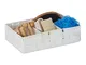 Relaxdays Cestino Portaoggetti, 4 Scomparti, Contenitore Cosmetici da Bagno, Organizer, Hx...