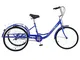 Bici a tre ruote, triciclo adulti Trike Cruise Bike 24 in velocità singola Bicicletta a 3...