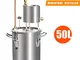 MYLW Distillatore alcolico Alambicco Alcolici Caldaia con Pompa Termometro Incorporato per...