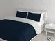 Italian Bed Linen Set Copripiumino Matrimoniale Blu/Grigio 250 x 200 cm