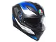 AGV, Casco Moto Integrale K-5 S E2205 Multi Plk uomo, Nero Marble Matt/Bianco/Blue, XXL