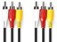 CABLEPELADO Cavo da 3 RCA maschio - Cavo da 1 connettore RCA per video composito e 2 RCA A...