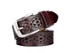 Cintura donna vintage in vera pelle di vacchetta Cintura moda donna in design a motivo vuo...