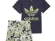 adidas Short Tee Set, Tutina per Bambino e Neonato Unisex-Bimbi 0-24, Top:Shadow Navy Bott...