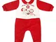 THUN ® - Pagliaccetto Bianco e Rosso Unisex 1-3 Mesi THUN & OVS in ciniglia Il Mio Primo N...