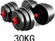 Manubri 20kg-40kg Nero Nuovo regolabile manubri set di manubri fitness Esercizio staccabil...