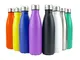 DRAGON SLAY Tide Stainless Steel Water Bottle - 500ml BPA Free Vacuum Insulated Metal Reus...