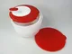 Tupperware - Ciotola per Insalata con Sistema a Rotazione, Rosso, Nuovo