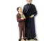 Statua Don Bosco e Domenico Savio 20cm resina